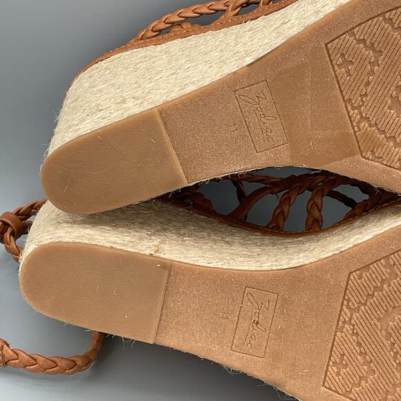 NEW Zodiac Women’s Shana Espadrille Wedge Sandals Brown Size 11M - Picture 9 of 10
